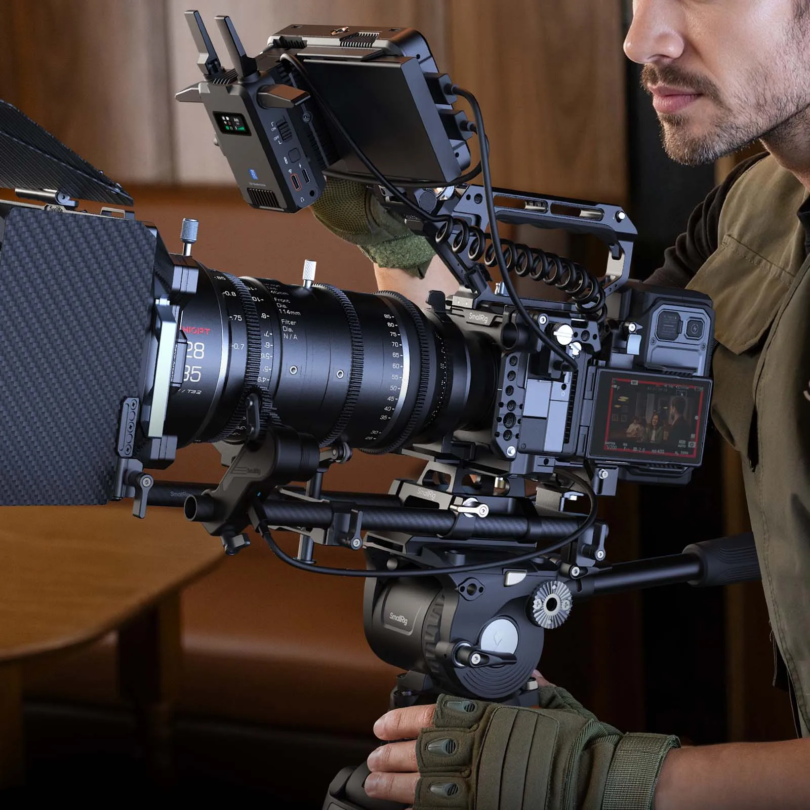 SmallRig FX5 "HawkLock" Kamera-Cage für Sony FX5 mit Klemme für HDMI-Kabel, Top-Platte mit 1/4"-20 / 3/8"-16 Arca-Typ Schnellwechselplatte – Detail 31