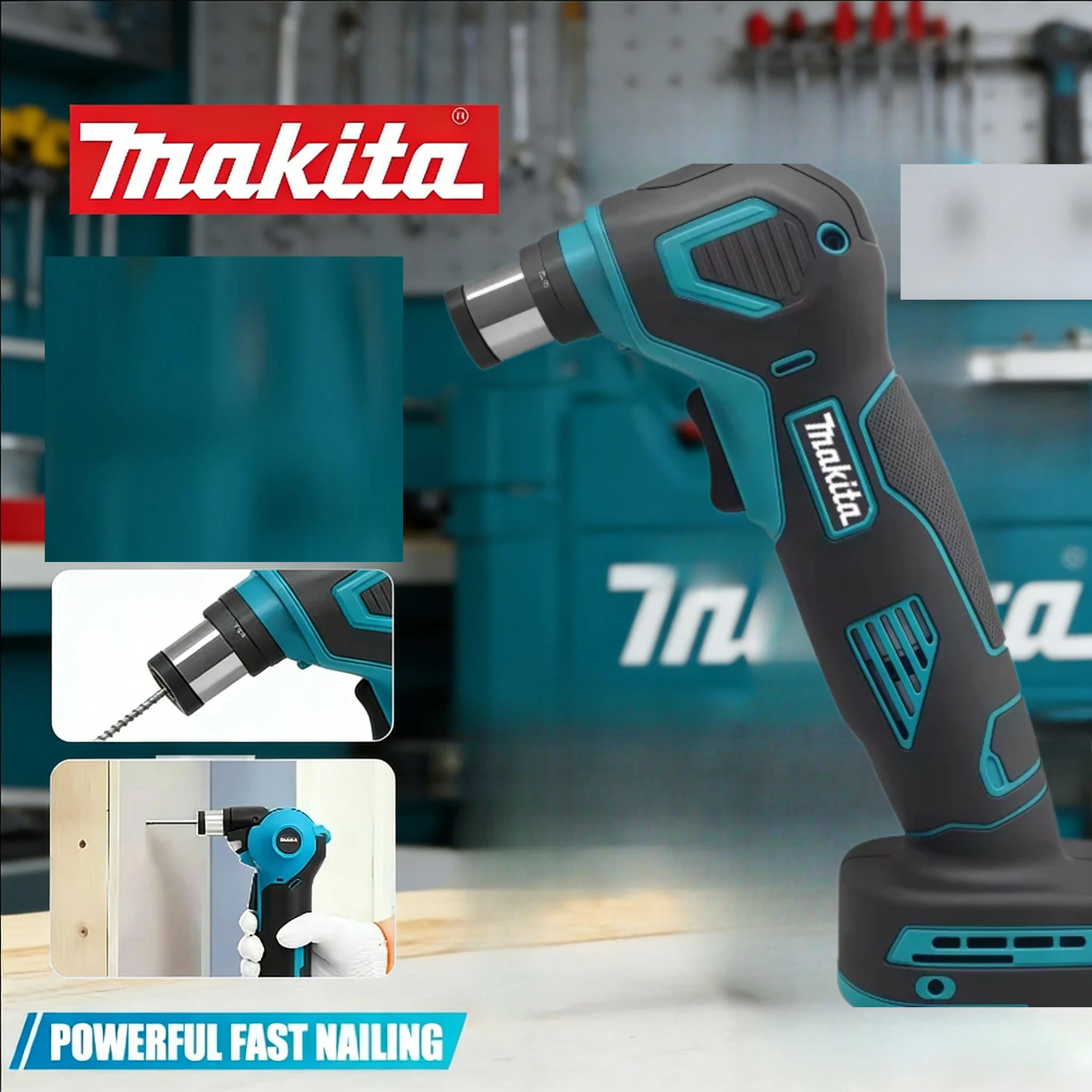 

Makita Electric Nail Hammer Cordless Auto Hammer Palm Nailer 19000 RPM Rechargeable Handheld Power Tool