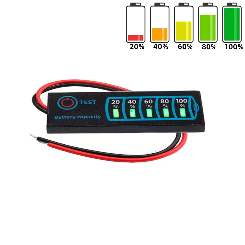 

1-8S 18650 Li-ion Lipo Lithium 5-30V Lead Acid Battery Level Indicator Tester LCD Display Meter Module Capacity Voltage Meter