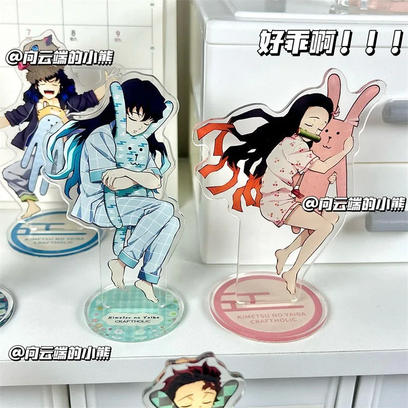 Demon Slayer Tokitou Muichirou Agatsuma Zenitsu Tanjiro Kamado Acrylic Stand Anime Peripheral Cartoon Desktop Ornaments Goods