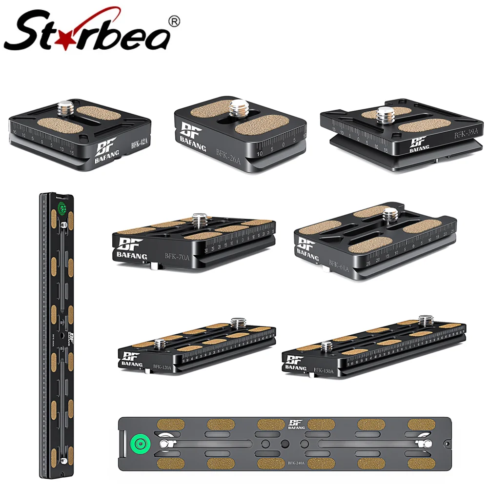 Strbea Aluminum Alloy SLR Quikc Release Plate Universal Tripod Lens Extension Plate Camera Base Quick Removal Plate Bracket