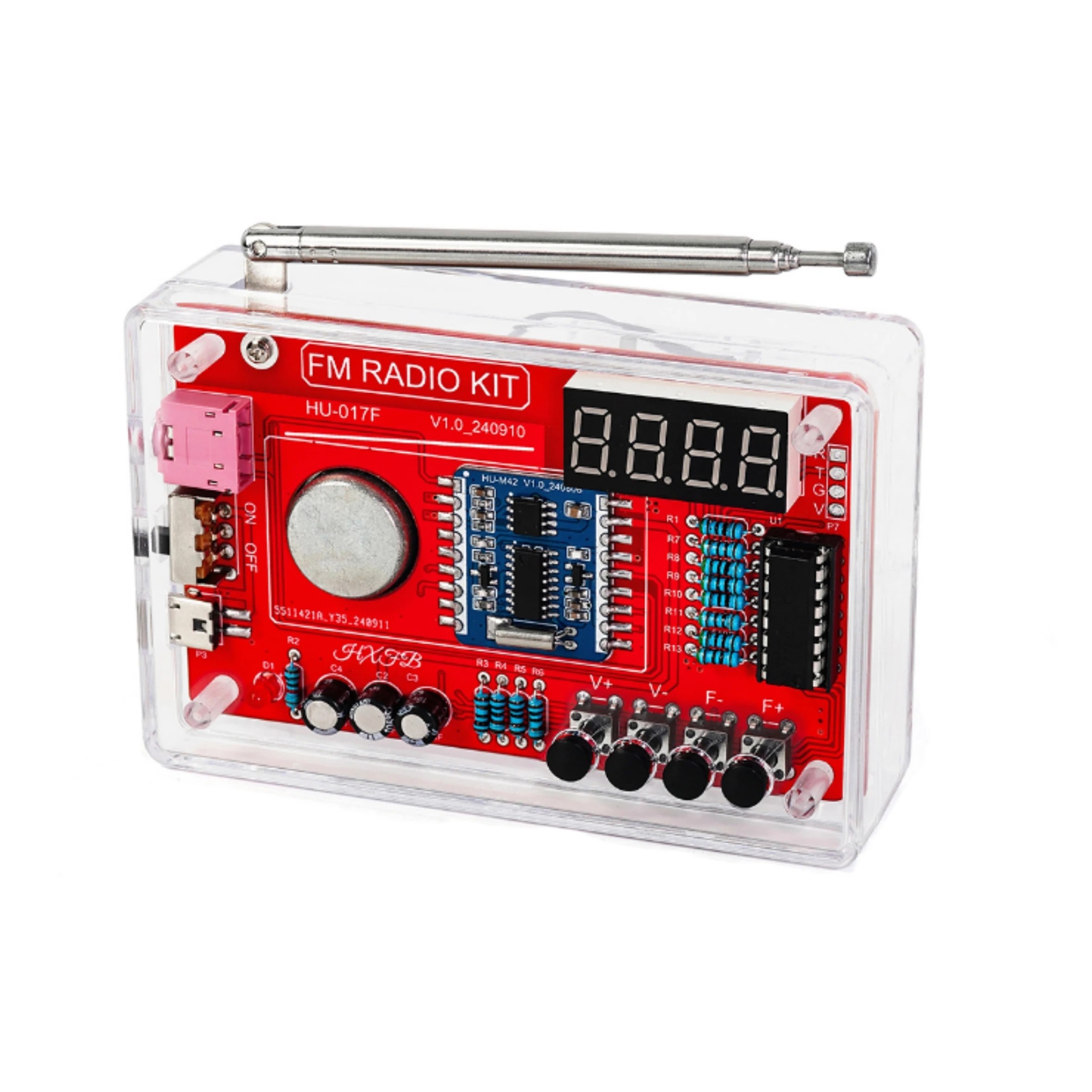 RDA5807 87-108MHZ FM Radio DIY Kit Welding Practice Parts Simple/with Digital Display Micro USB