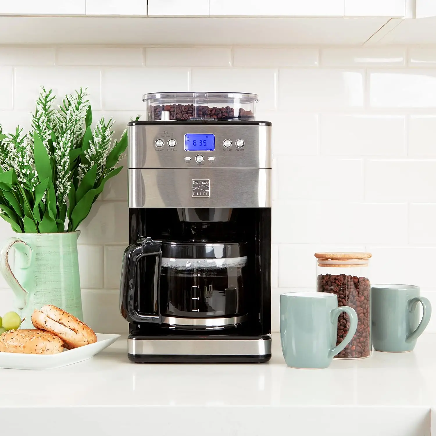 Brand new Kenmore Elite Grind and Brew Coffee Maker w/ Burr Grinder, 12 Cup Programmable Automatic Timer Brew Coffee Machine