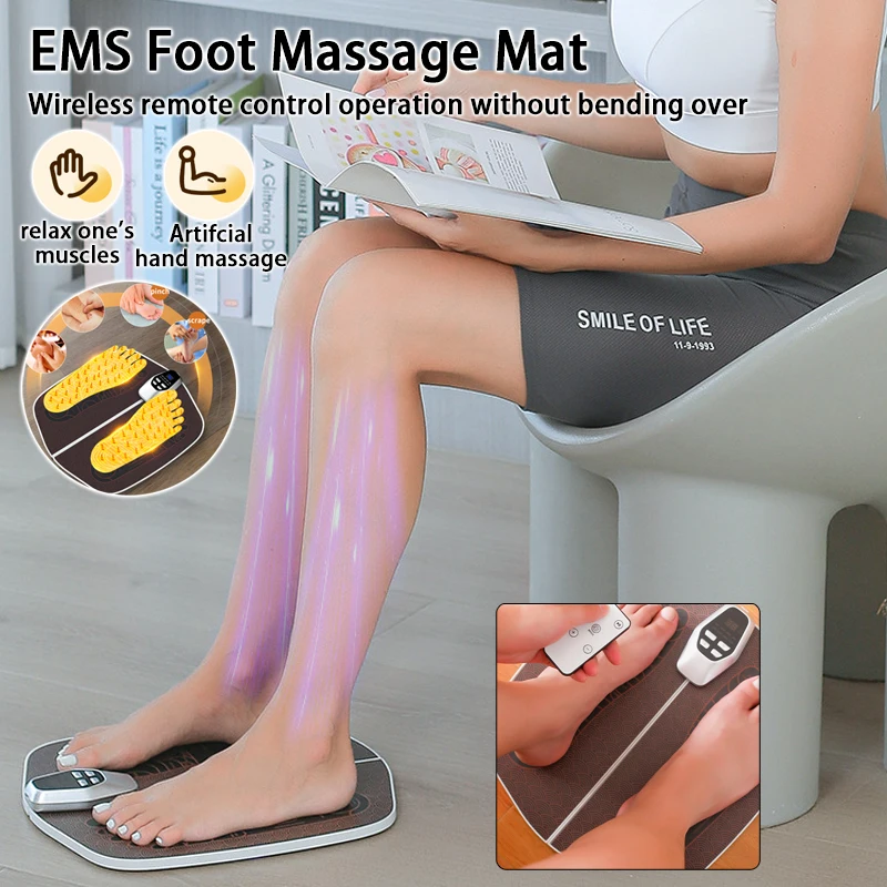 

Хит продаж, домашняя массажная подушка для ног EMS, интеллектуальная импульсная терапевтическая машина для ног, микротоковая массажная подушка для терапии ног, массажер