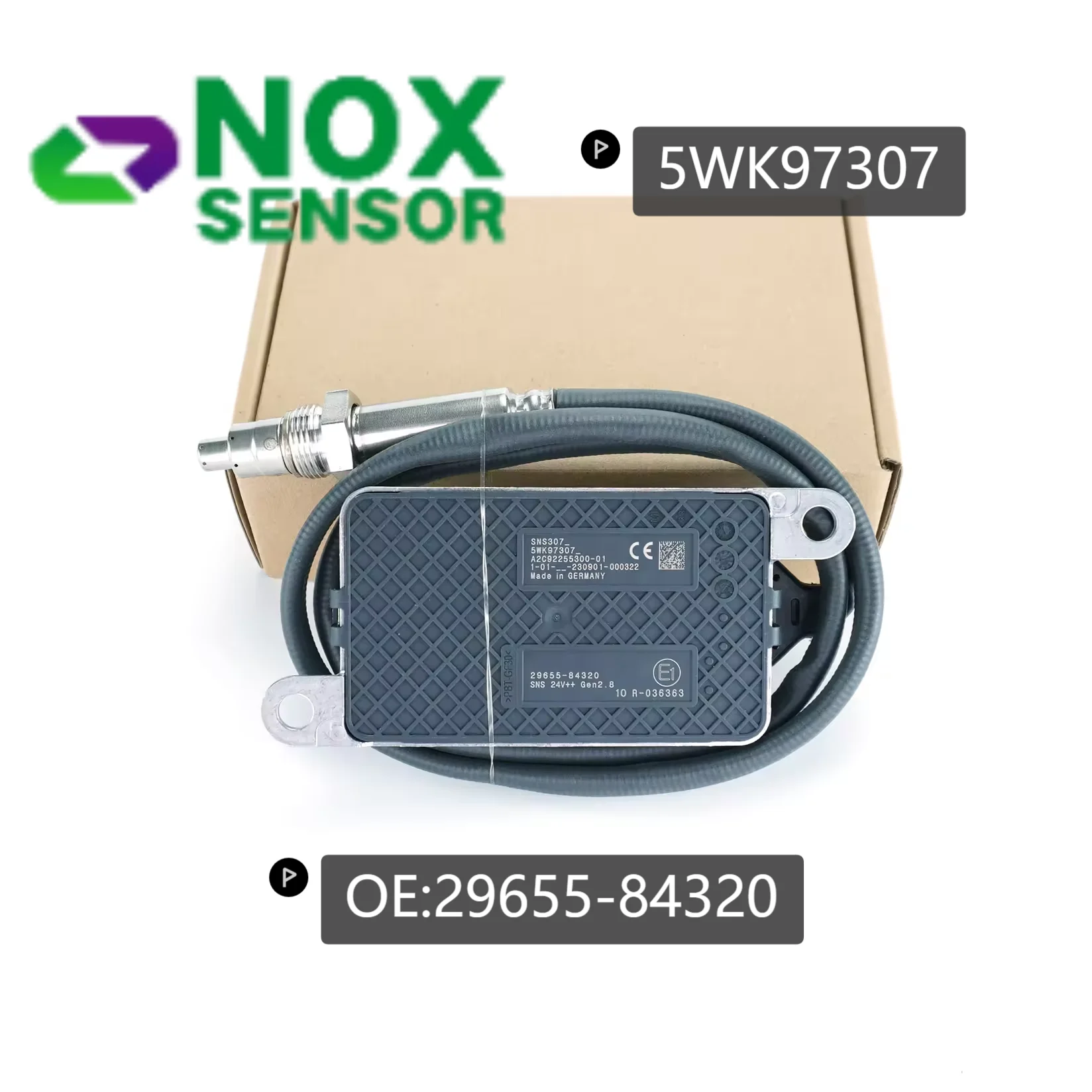 

Подходит для HYUNDAI KIA GRANBIRD NOx Sensor OE 29655-84320, новый датчик оксида азота 5WK97307