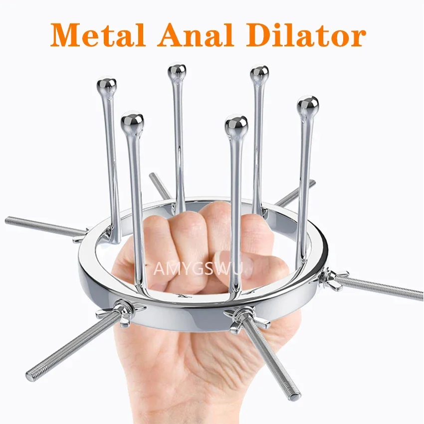 Metalen Anale Dilatator Verstelbare Vaginale Medische Spiegel Koppels Vuist Seksspeeltjes Klysma Wassen Speculum Apparaat Bdsm Expander Ass Tools 18