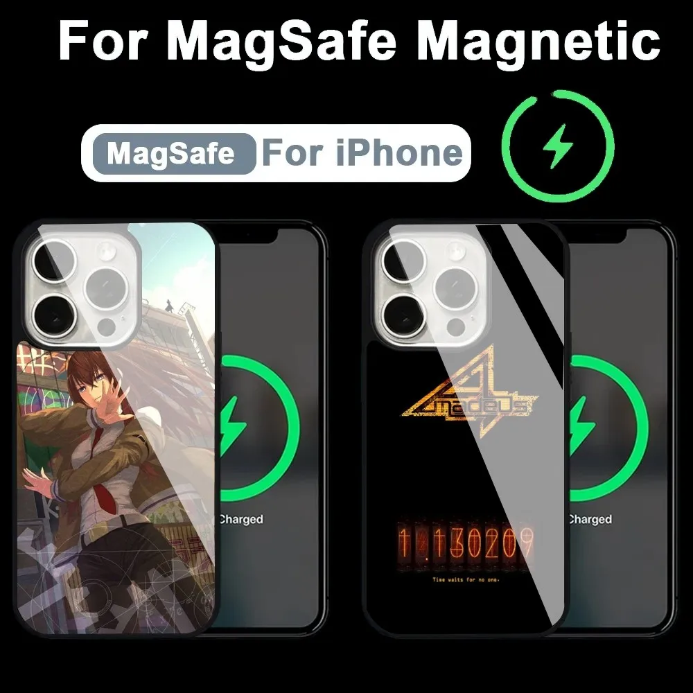 Steins Gate Phone Case Alex Mirror For Magsafe Wireless Charging Caver For IPhone 13 14 15 Pro Max 11 12 Mini