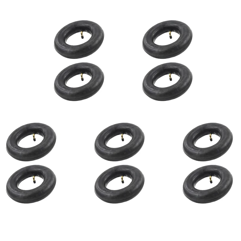 

RTENTE-Pack Of 10 Inner Tubes With TR87 Valve For Wheelbarrow, Sack Truck, Handcart 3.00-4, 10X3, 260X85 Black