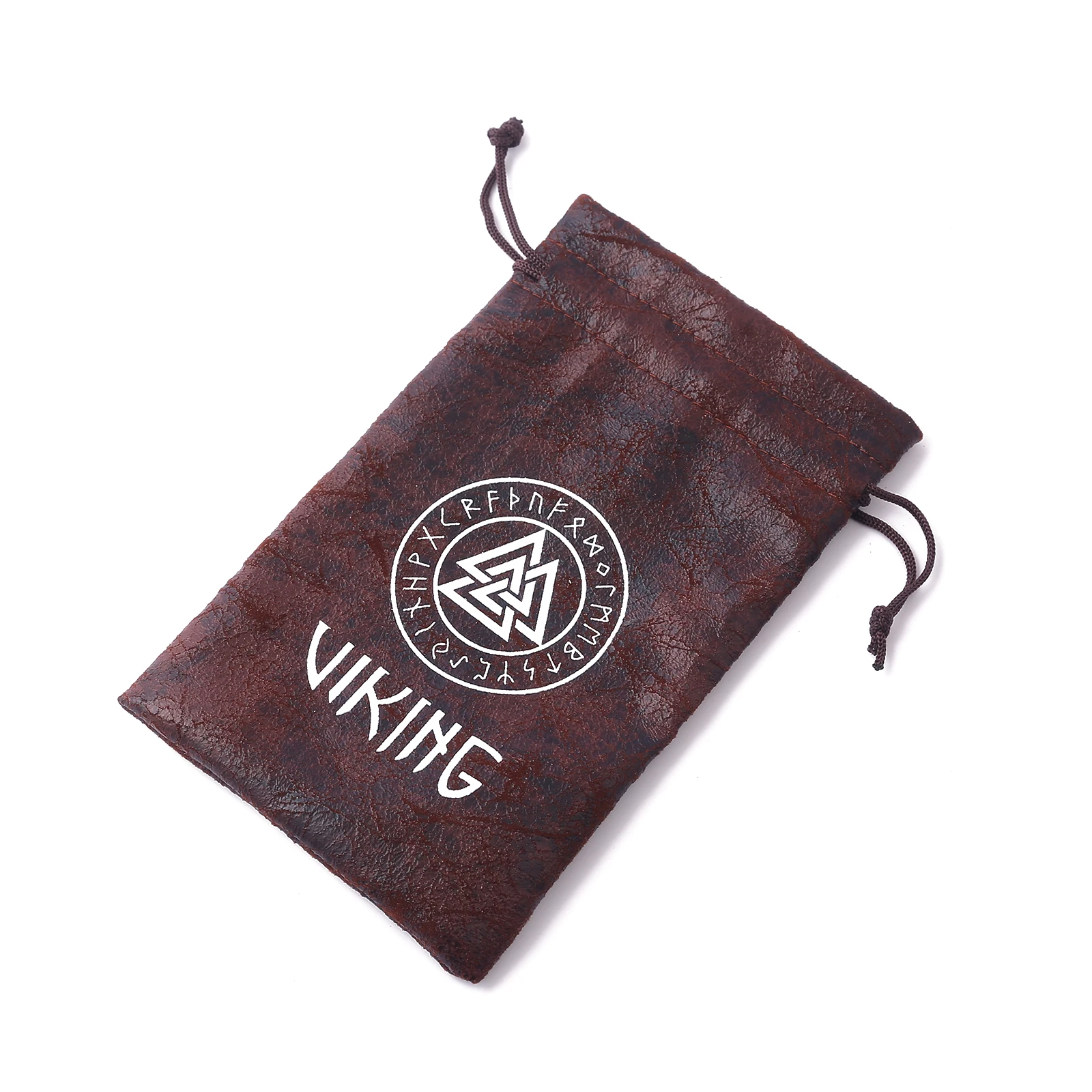 Bolsa de regalo de joyería vikinga amuleto de runa Valknut de diseño nórdico