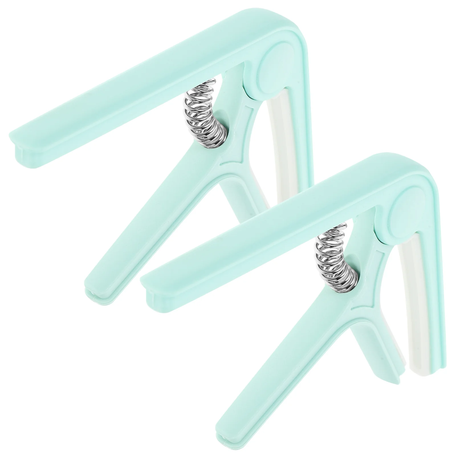 2 Buah Capo Gitar untuk Ukulele Elektrik Akustik Klip Plastik Tuner Aksesori Instrumen Senar Klasik Folk Capo Tahan Lama