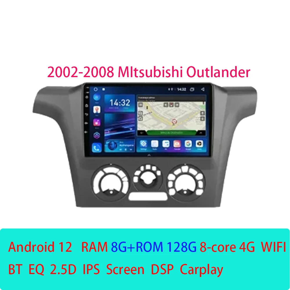 

For Mitsubishi Outlander 2002 - 2008 Car Radio Multimedia Video Player Navigation GPS Stereo Carplay