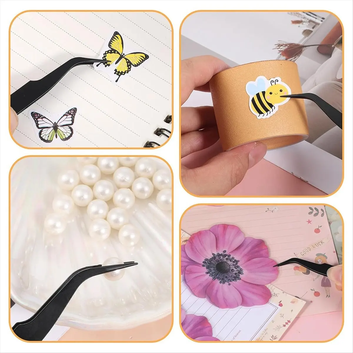 9-Piece Craft Tweez…