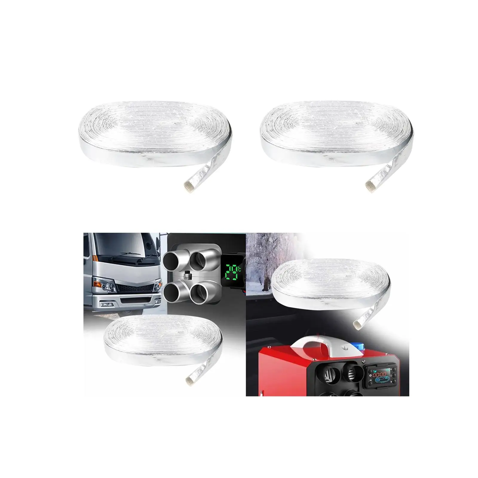 Picture 7: Automotive Wire Heat Shield Sleeve Wrap Fireproof Hose Roll for Car Motorcycle Brake and Fuel Lines