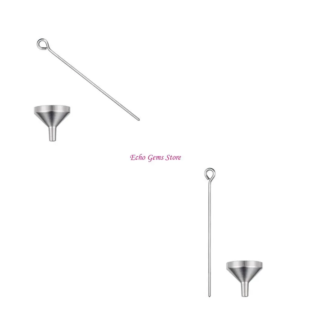 Compact Mini Funnel Set Sturdy Funnel with Pen for Precise Liquid Dispensing in Cooking and Cosmetic Applications C71A