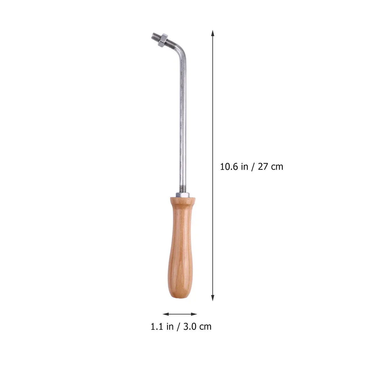 1Pcs Cake Stamp Handle Copper Wood Bend Baking Embossing Iron Stick Suitable for Cakes Cookies Bread Kraft Paper Logo