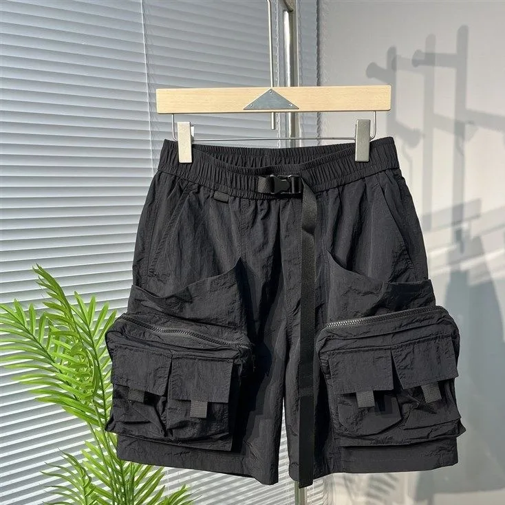 

Summer Large Size 250 Pou Hong Kong Sle Retro Five-Part Beach orts Men's Workwear Multi-ket Mid-Length Pants