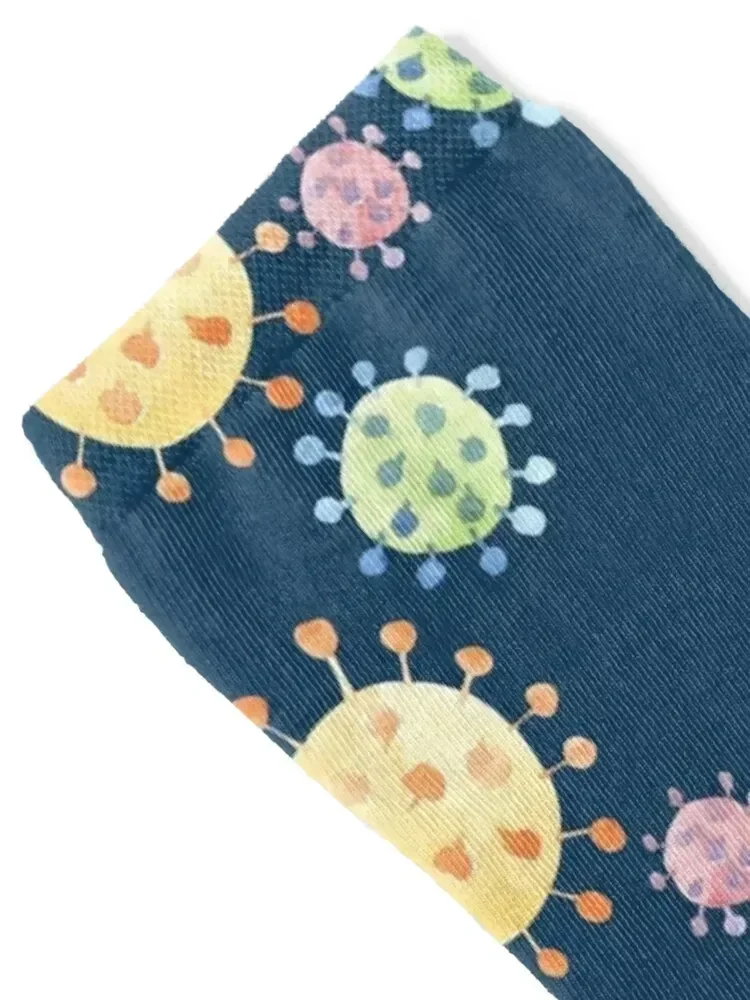 Watercolor Viruses Socks colored Christmas christmass gift football Socks For Man Women's