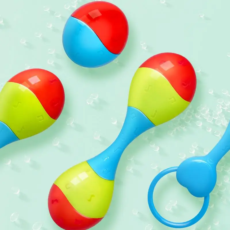 Kids Maracas Set Kid Shaker Sand Hammer Toy Educational Hand Percussion Musical Instrument For Developmental Play Grip Training