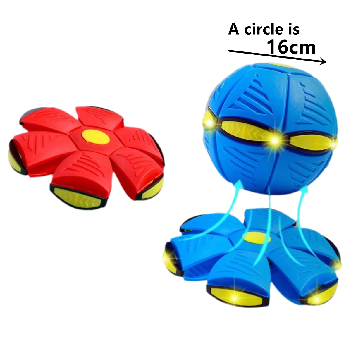 Sfera di sfiato per decompressione della pressione del piede con disco volante blu - Giocattolo da esterno per genitori e bambini Divertimento con deformazione magica