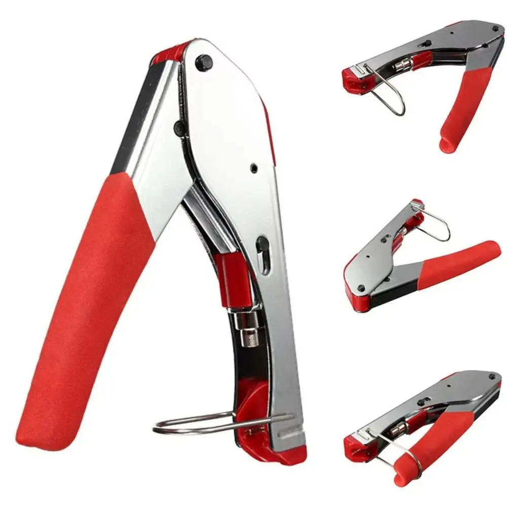 Carbon Steel Coax Cable Crimper Multifunctional Coaxial Compression Wire Stripper Tools Set F Compression Connectors
