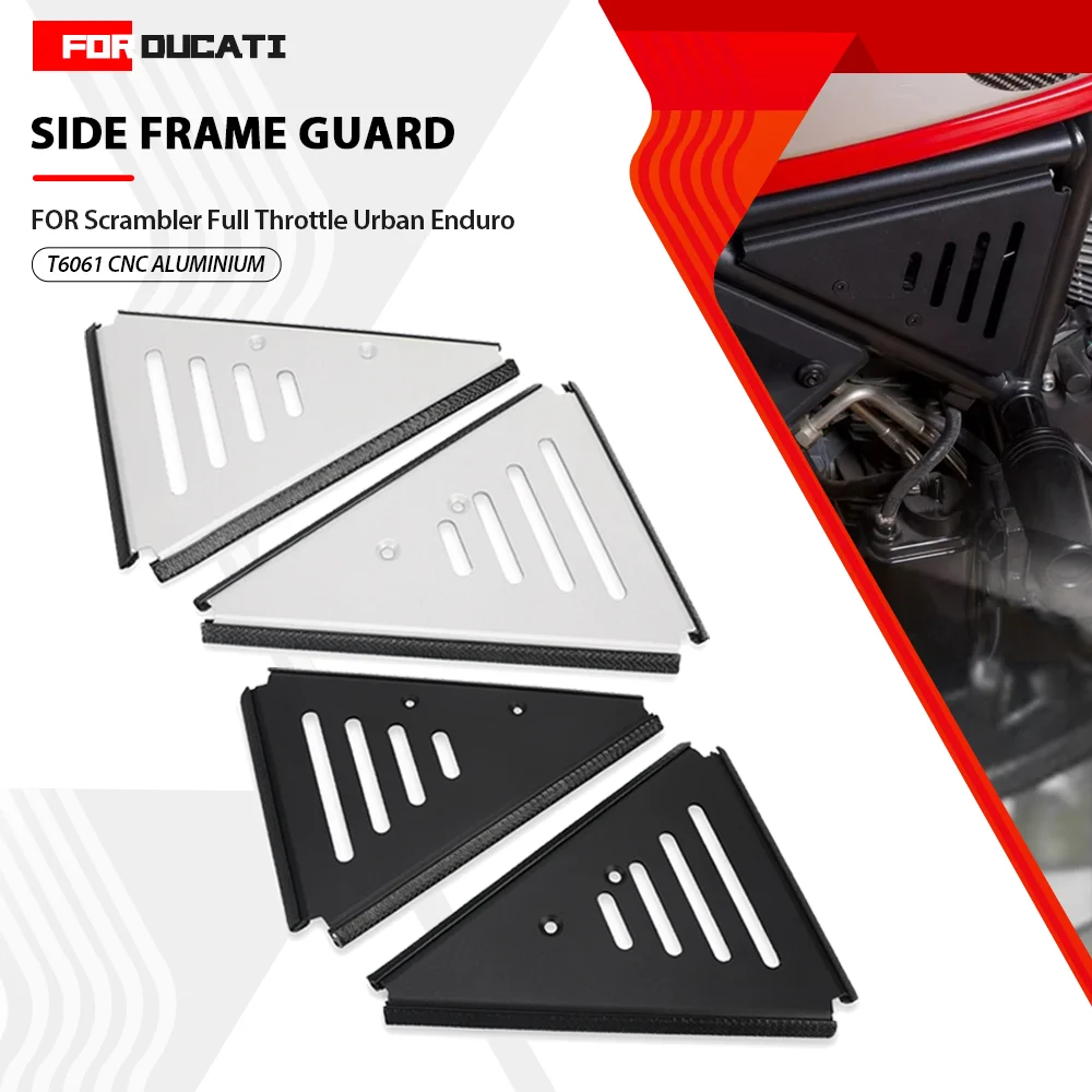 Side Panel Fairing Cover Frame Guard Protector Airbox Cover FOR Ducati Scrambler Full Throttle Classic Icon Sixty 2015-2019