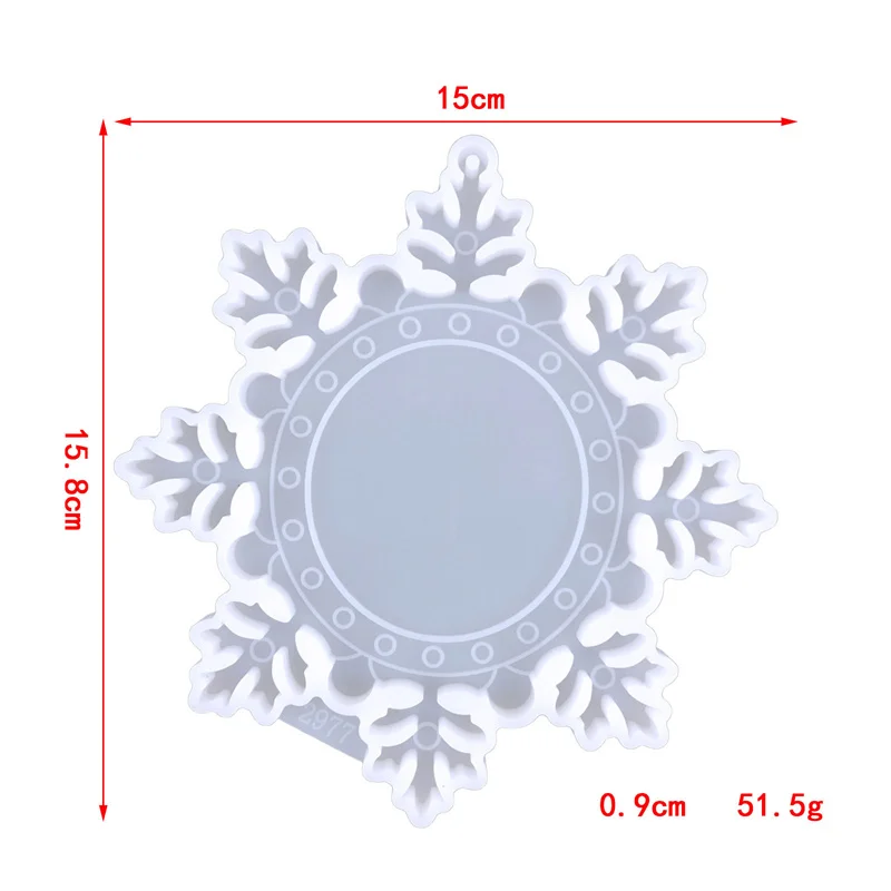 Cornice per foto di Natale Stampo in silicone per resina epossidica Stampo per colata per forniture per forme artigianali fai-da-te Decorazione domestica Creazione di regali