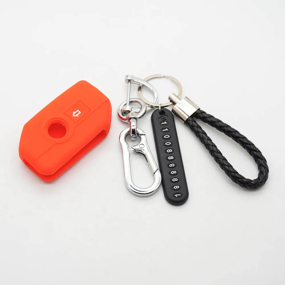 Xinyuexin Silicone Key Shell Case Fob Cover for BMW K1600GT R1200GS LC ADV R1250GS ADV F750GS F850GS Remote Control Keyless