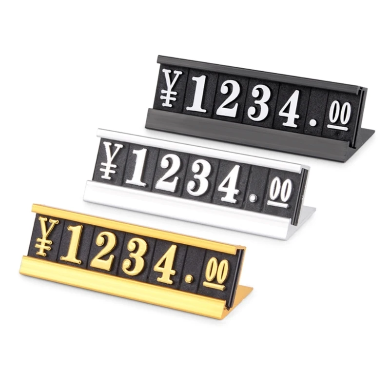 10PCS Price Plate Metal Base Commodity Price Labels Display Stand for Mobile Phone Watch Jewelry Household Appliances