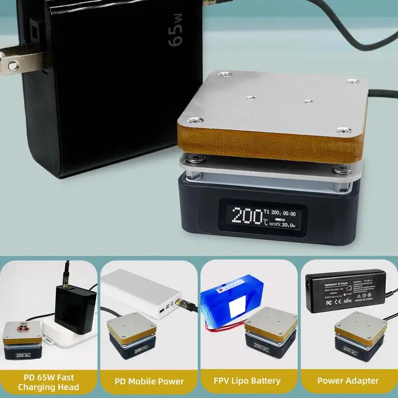 Sequre T55 Preheating Rework Station Adjustable Constant Temperature Electronic Hot Plate for PCB Heating LED Lamp Desolderi