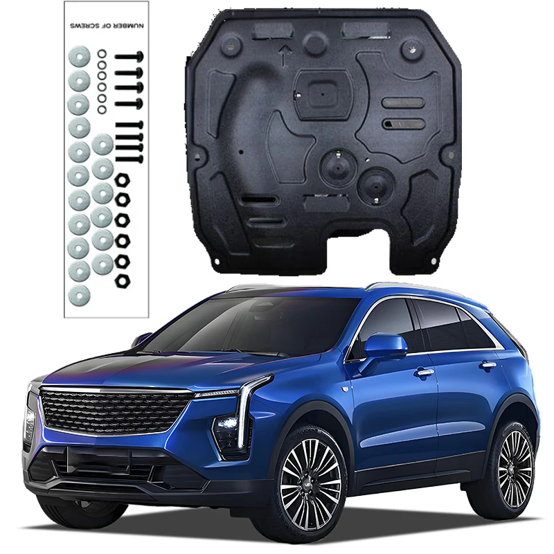 For Cadillac XT4 2018-2024 2.0T 2020 Engine Guard Board Splash Shield Mud Fender Plate Cover Black Car Mudflap Mudapron Mudguard