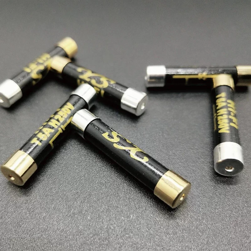 6X32mm YS new enthusiasts gold-plated silver nano audio fuse power amplifier CD decoder 125mA-20A