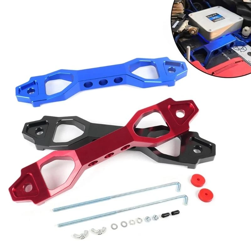 

P5ED Battery Fixing Bracket Battery Hold Down Bracket Holder Battery Crossbar for Car SUV with 25cm J Bolt Battery Holder