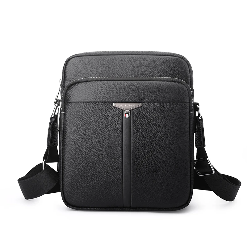 

High-end genuine leather men's shoulder bag Crossbody bag cowhide vertical square bag Messenger bag сумка через плечо мужская