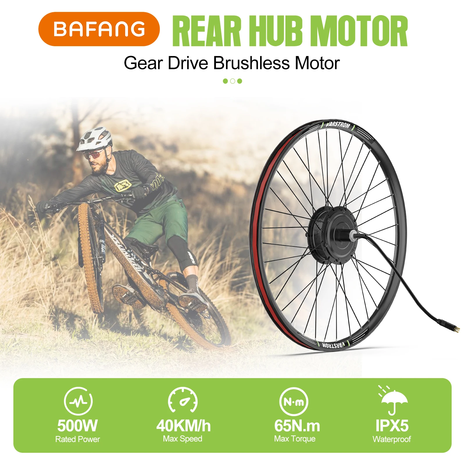 AliExpress BAFANG Bafang 48V 750W 500W Front Rear Wheel Hub Motor Brushless Gear Drive Electric Bike Conversion Kit 20 26 27.5 29 Inch 700C Kits