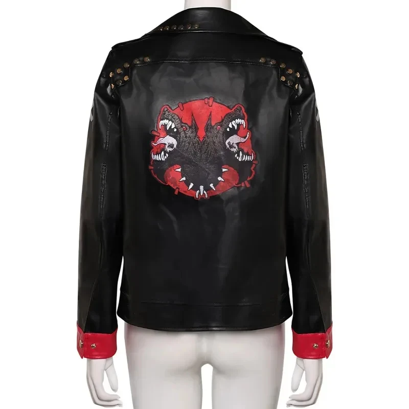 LOL Arcane Season 2 Vi Game Cosplay Costume Wig Vi Leather Coat Outfit Black Hair For Women Halloween Christmas Year Party FD1;6 - view 4