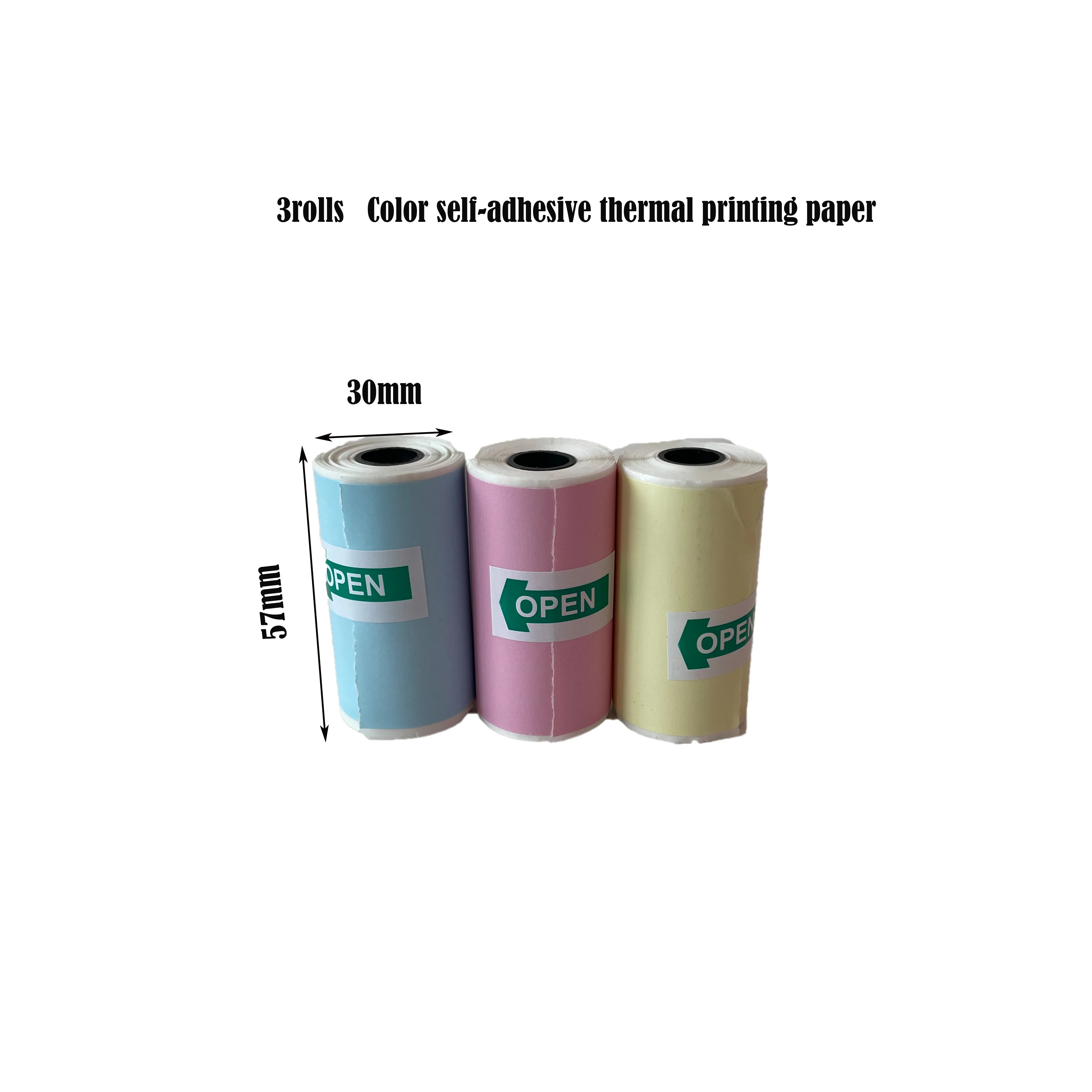 57MM Rolls Mini Printer Thermal Paper Label Sticker Self-adhesive Printing Paper For Mini Printer Kids Instant Print Camera