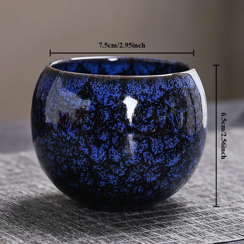 ‌ "Copo de dragão de cerâmica ecológico – esmalte reativo não tóxico de 150ml, design de alça ergonômica para uso diário de café expresso/chá"