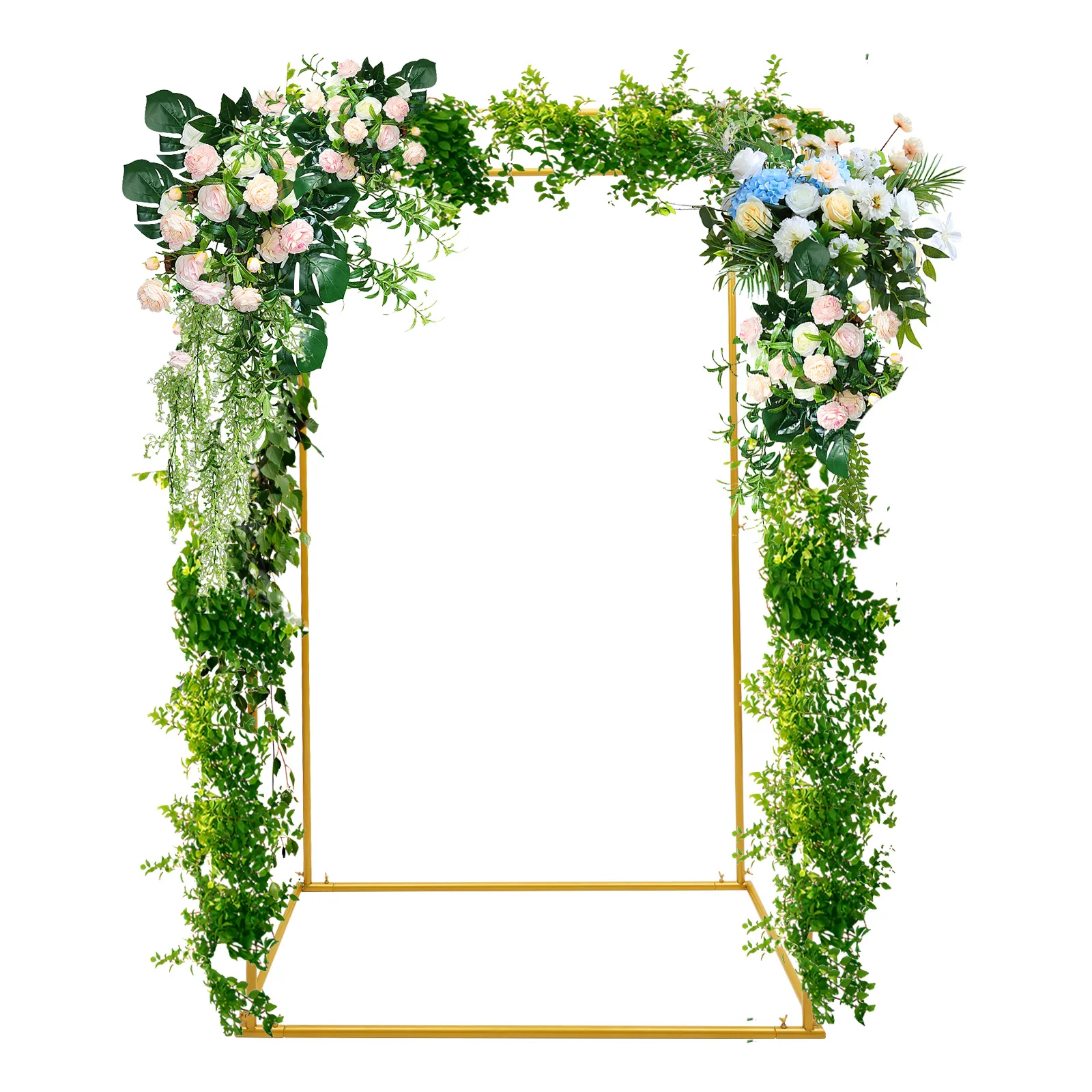 

NEW Large Square Arch Stand, 184cm Gold Metal Geometric Wedding Arch Free Standing for Birthday Garden Decor Photo Background