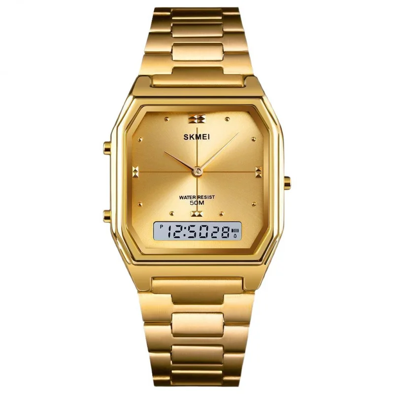 

SkmeiMen's Watch Multi-Function Sports Waterproof Alarm Clock Electronic Watch Men's Double Inserts Electronic Watch