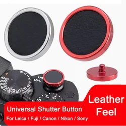 FOTGA Brass+Leather Camera Shutter Release Button For Leica M1/M2/M3/M4/M5/M6/M7/M8/M-E/M-8P/M-9P/M-AM/TYPE For Canon F-1/AE-1