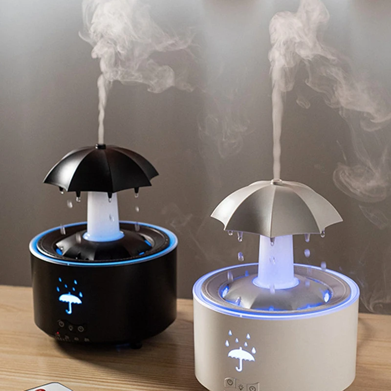 Raindrop Humidifier For Bedroom Large Room Air Humidifiers & Aromatherapy Diffuser Quiet Humidifier With Light