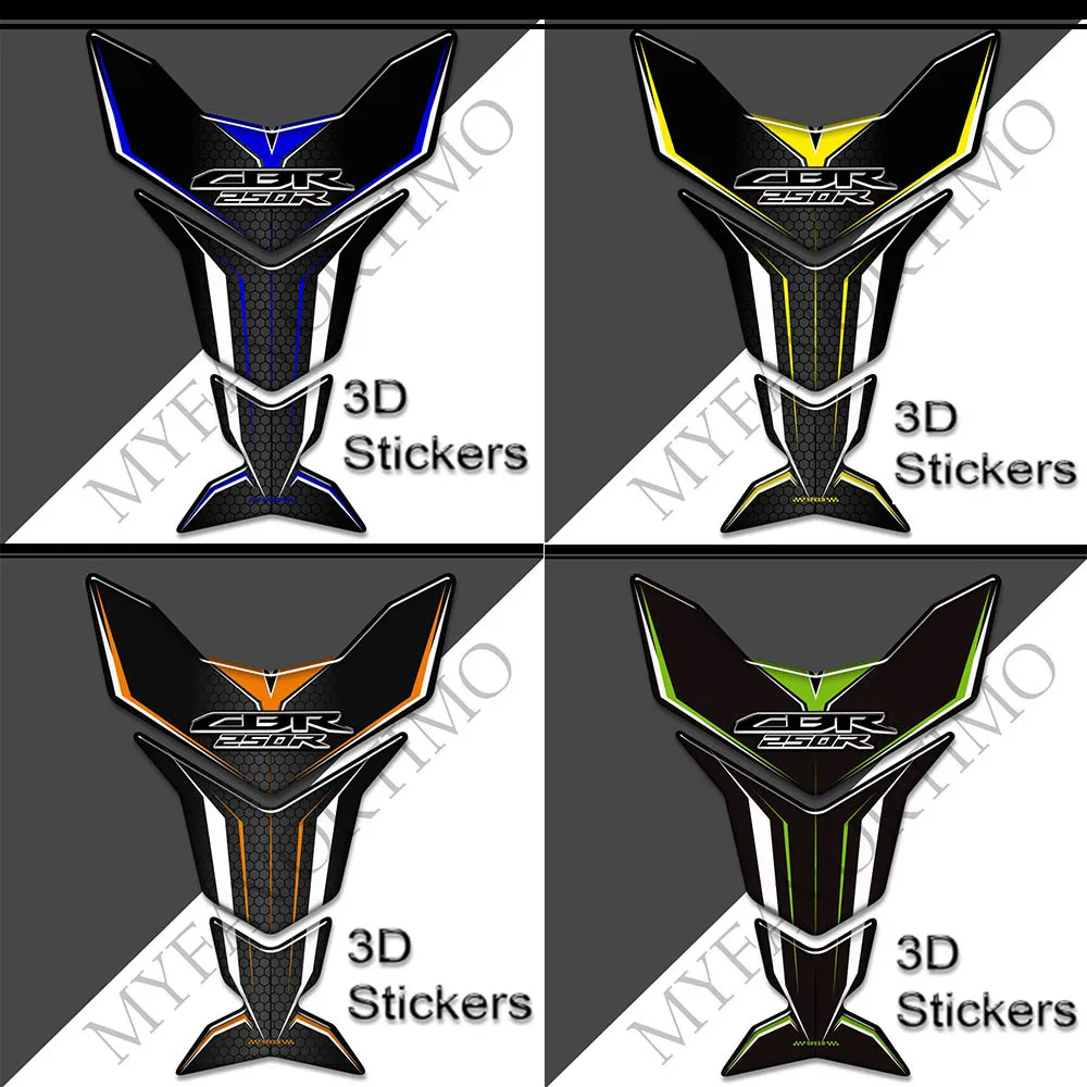 Motorcycle For Honda CBR 250 R 250R CBR250R Stickers Decals Gas Fuel Oil Kit Knee Fish Bone Tank Pad Fairing Fender Protection