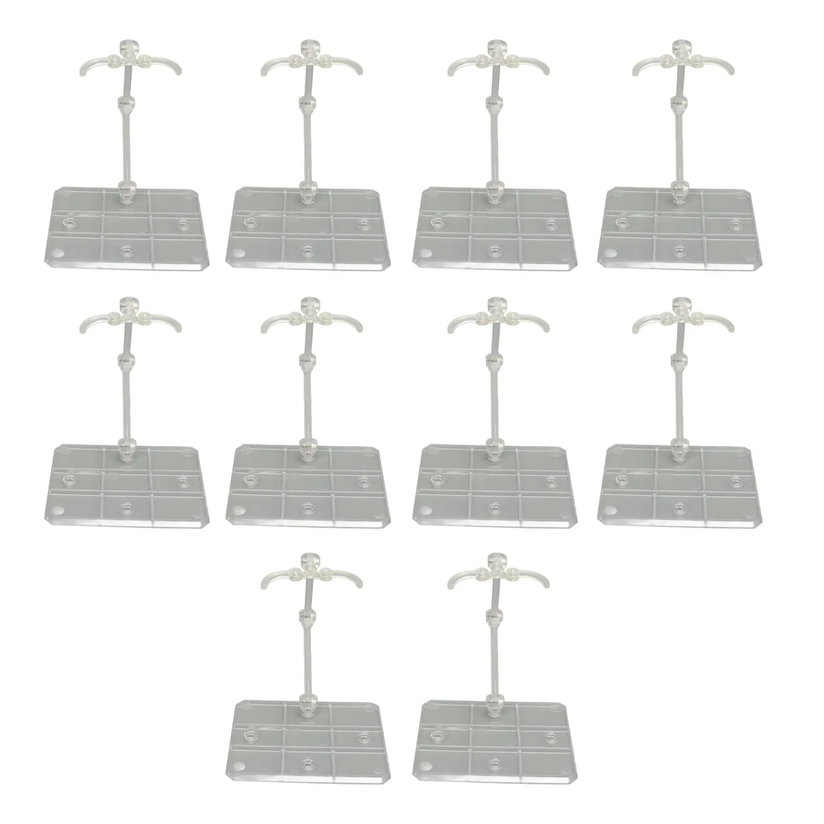 액션 피규어 스탠드 투명 아크릴 애니메이션 피규어 디스플레이 스탠드, 지지대 거치대 베이스, 10 세트