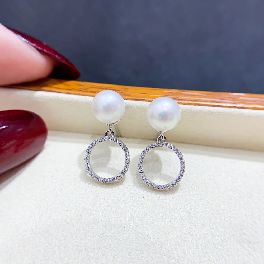 DIY Pearl Accessory Women Handmade Earrings Settings For 5-9mm Beads