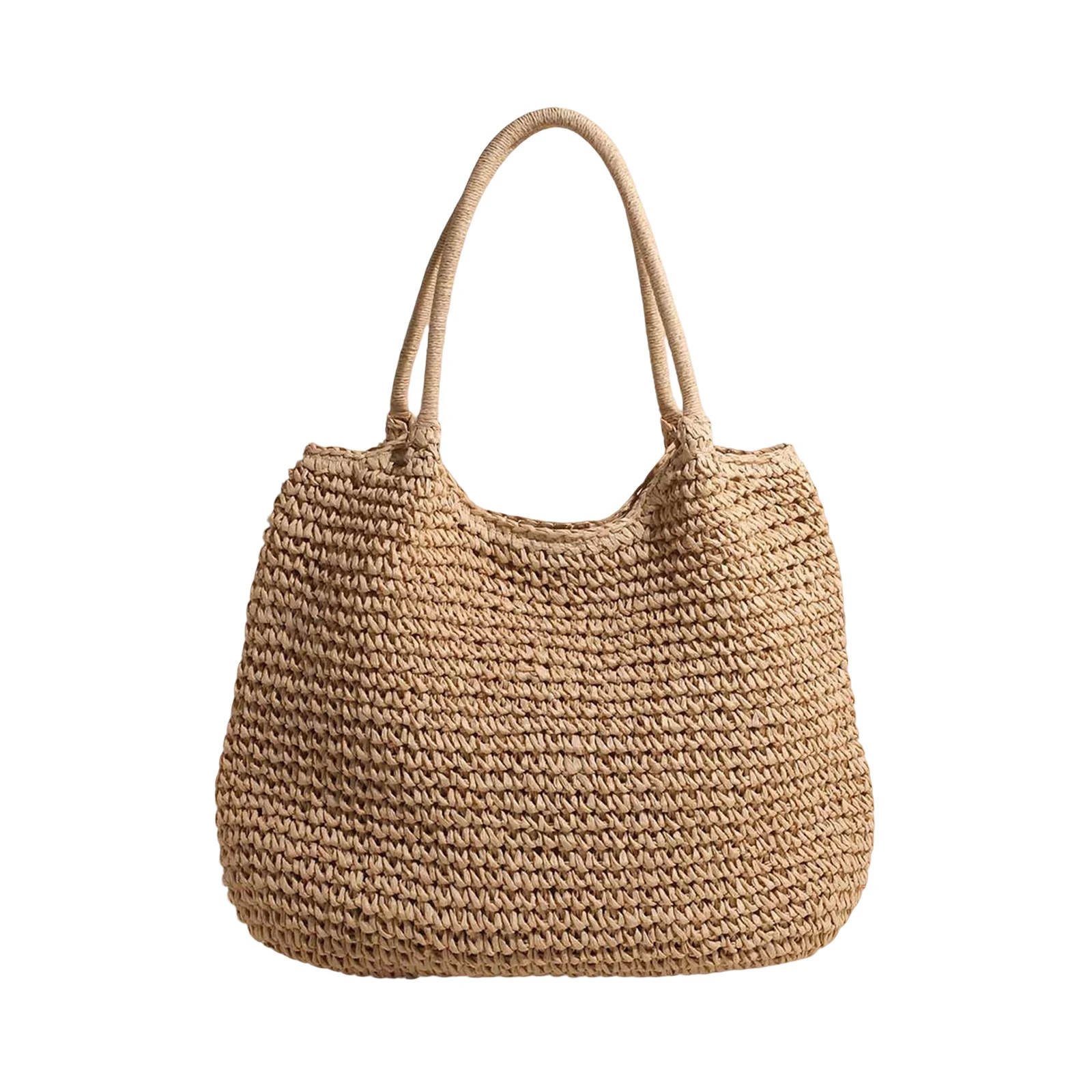 

Straw Woven Tote Bag For Women, Boho Chic Large Capacity Handbag, Everyday Carry All For Beach, Grocery, And Summer Outings