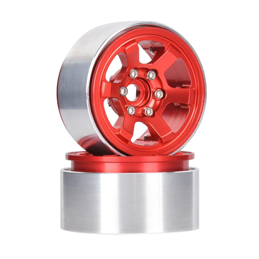 1.9 Inch 4PCS Metal Wheel Hub Tires for 1/10 RC Model Car Crawler Retrofit Accessories AXIAL SCX10 JT4 XT4 AT4