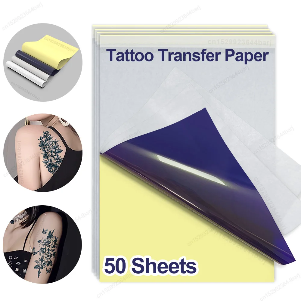 10/50pcs Tattoo Transfer Paper 4 Layer A4 Size Tattoo Transfer Machine Stencil Paper for Tattooists Tattoo Supplies Accessories