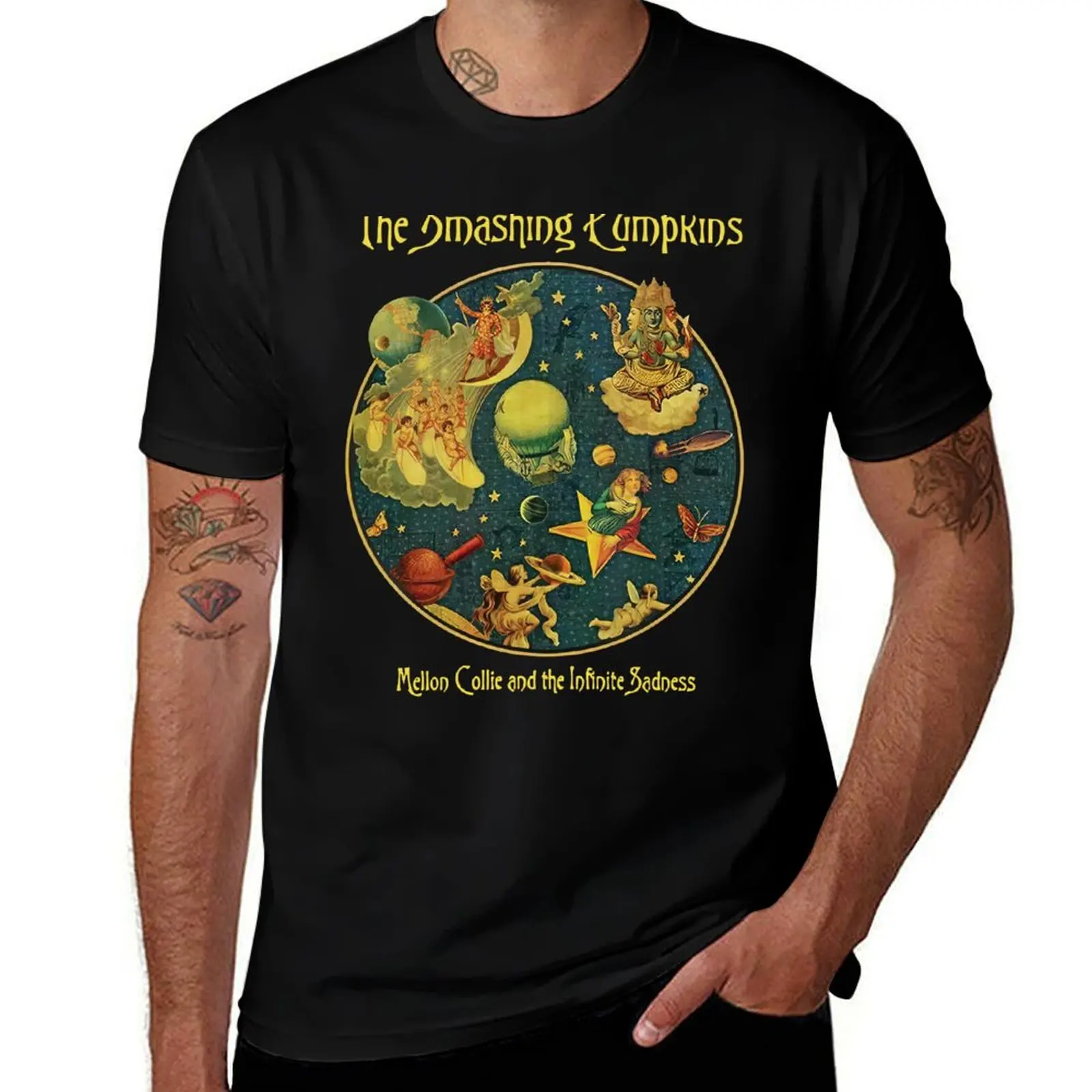 The Smashing Pumpkins Mellon Collie Album T-Shirt Worker Basic Short Sleeve Tee T-Shirt