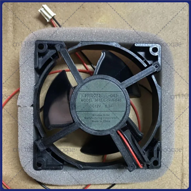 3612JL-04W-S40 DC 12V 0.3A 9.2cm for Samsung Refrigerator Fan Motor Evaporator Freezer Motor Compatible Replace Cooling Fan