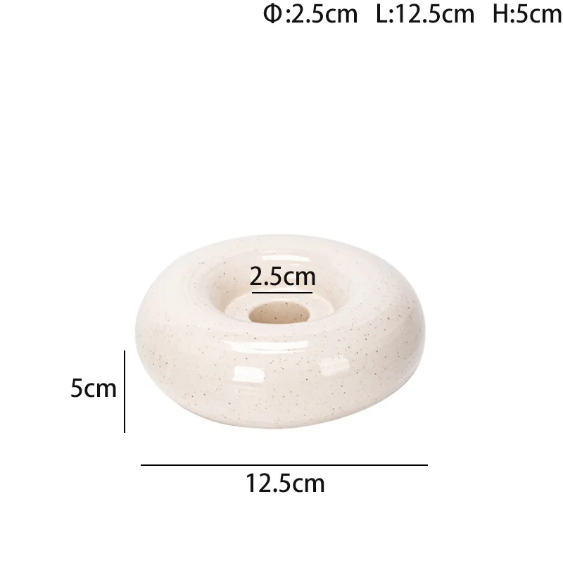 White Ceramic Candle Holders Nordic Style Candlestick Living Room Decoration Accessories Bar Party Wedding Home Decor Candles